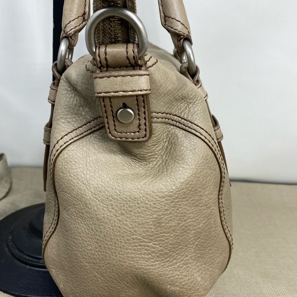 FOSSIL TAUPE PEBBLE-LEATHER SATCHEL - Picture 4 of 13